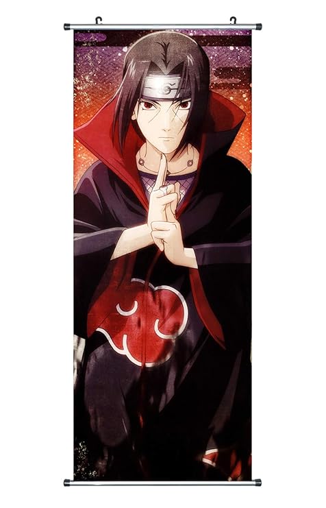 CoolChange Großes Naruto Rollbild / Kakemono aus Stoff Poster, 100x40cm, Motiv: Itachi Uchiha