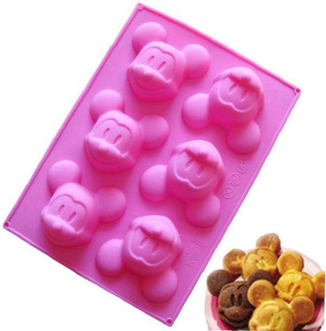 Napravi Rs Ustensiles A Patisserie Patisserie Amoyer Gateau Silicone Outils De Savon Au Chocolat Moule Mickey Mouse Dessert Moule 6 Cavity Moules Pour La Cuisine