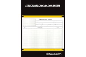 Structural Calculation Sheets: Calculation Sheet | Grid Format | Project Workbook | Field Notes | Ideal for all Engineers and