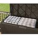 Suncast 122-Gallon Waterproof Outdoor Storage Container Furniture, Pool Toys, and Yard Tools Store Items on Deck, Patio, and Porch, Java