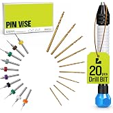 Micro Drill Bits Set with Pin Vise Hand Drill Manual, Jewelry Drill Kit