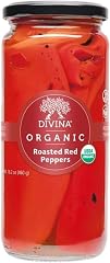 DIVINA Organic Roasted Sweet Red Peppers, 16.2 ounce