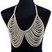 Bikini Bralette Chain Women Golden Tassel Harness Necklace