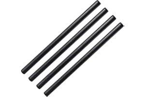 1"x30" Black Painted Iron Pipe, Home TZH 4 Pack Threaded Black Iron Pipe Nipple for DIY Project/Furniture/Shelving Decoration
