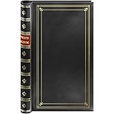 Spiral Bound Photo Album 300 Bi-Directional Memo Pockets Hold 4x6 Photos, Black