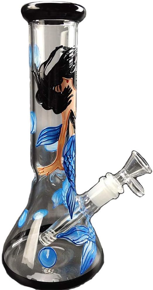 xuzhao25 Handmade 14 Inch Cartoon Mermaid Pattern Glass Art Crafts