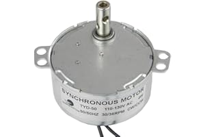 CHANCS TYD-50 Small Electric Motor 110-130V 33-39RPM CW/CCW AC Synchronous Geared Motor 4W for Household, Hand-Made