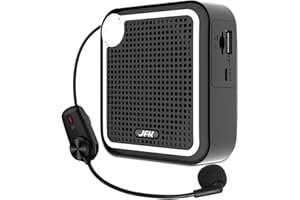 JFH Voice Amplifier for Teachers,Portable Microphone and Speaker,Bluetooth Wireless Voice Amplifier Rechargeable,PA System,Mini Speaker with Wireless Microphone Headset for Singing,Speech,Tour Guide