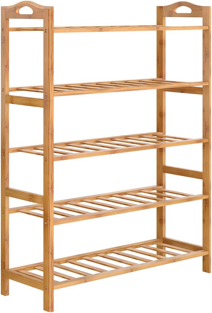 Best Bamboo 5 Tier Shoe Rack Wide