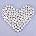 NBEADS 100 Pcs 10mm White Polymer Clay Clear Gemstones Cubic Zirconia CZ Stones Pave Micro Setting Disco Ball Spacer Beads, Round Bracelet Connector Charms Beads for Jewelry Making