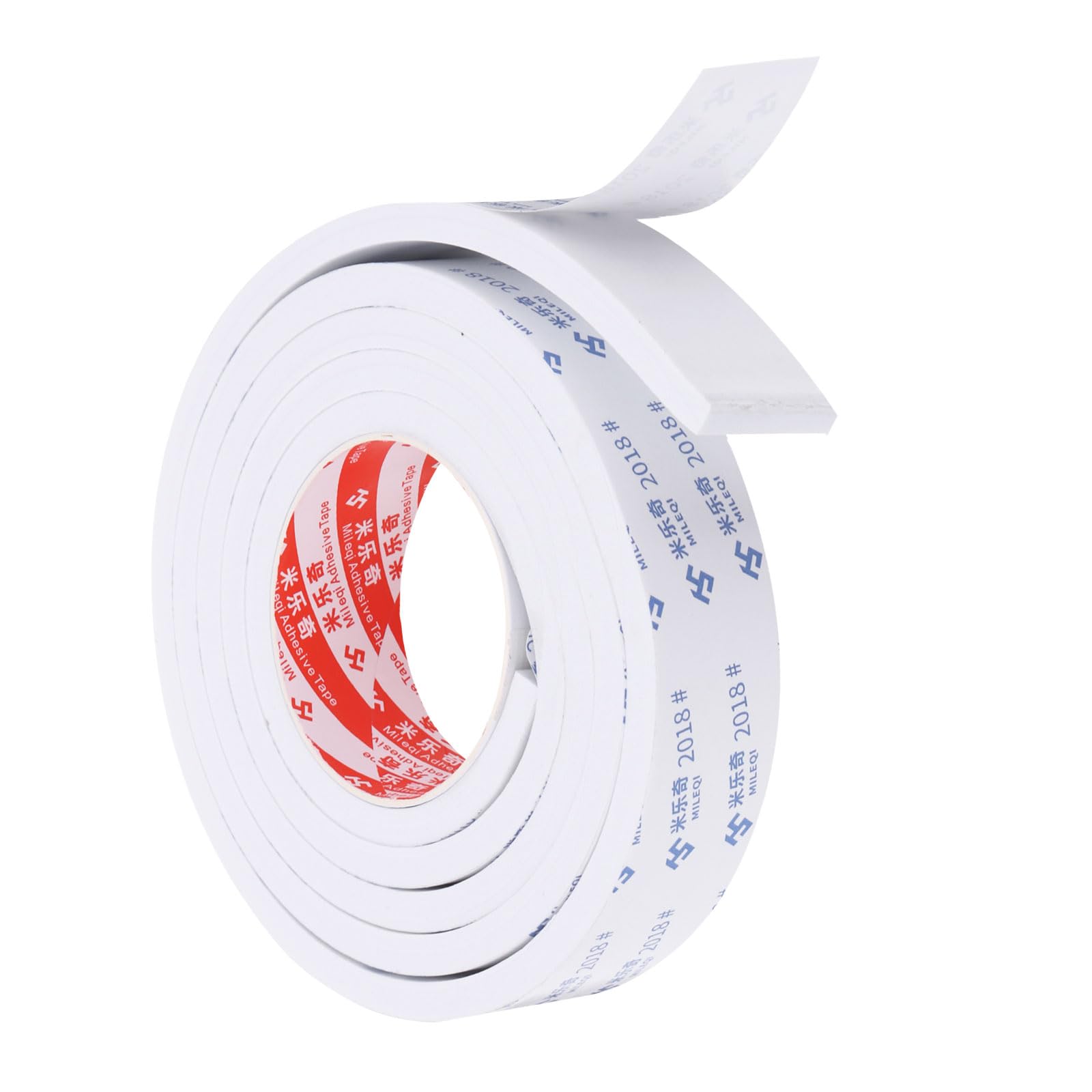 PATIKIL 2m/6.6ft Sealing Foam Tape, 4cm Wide 8mm Thick Single Sided Weather Stripping Door Seal Strip for Window Door Insulation, White