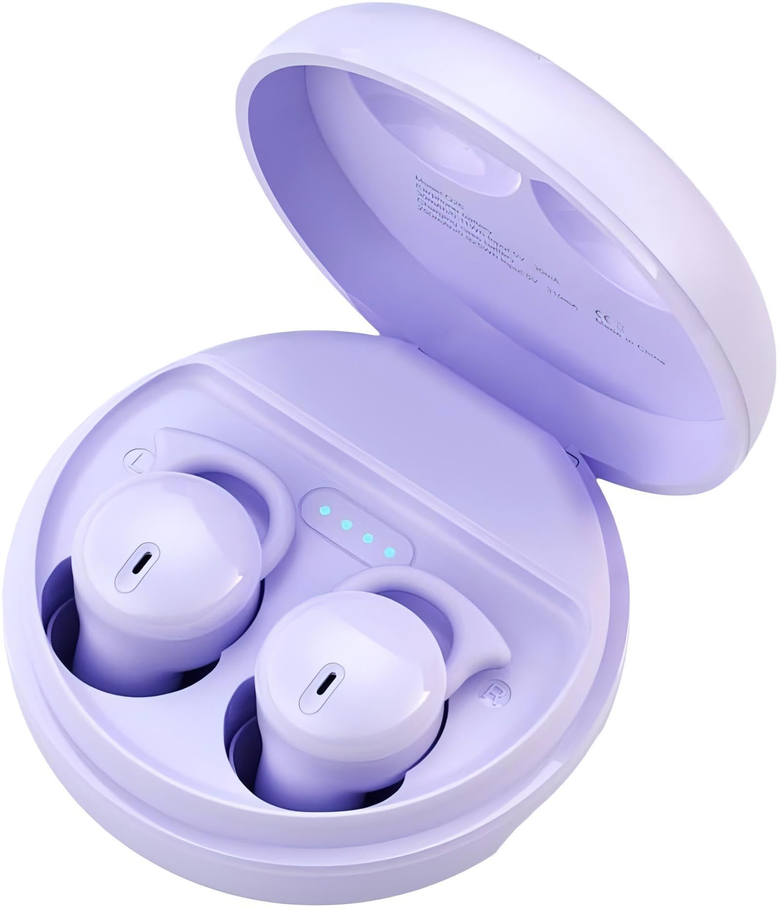 Photo 1 of Piegricdiat Invisible Sleep Headphones, Sleep Earbuds for Side Sleepers, Mini Noise Blocking Sleep Earphones, Bluetooth 5.3 Wireless Earbuds for Sleeping, Working, Purple