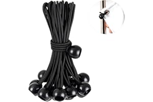 KINZOMOR Canopy Bungee Cords with Ball 9 Inch,30 PCS Tarp Bungee with Balls Heavy Duty Tarp Tie Downs Ball for Canopy,Camping,Shelter,Gazebo,Projector Screen,Tent Poles with UV Resistant