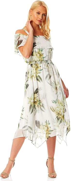 floral floaty midi dress