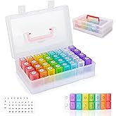 Monthly Pill Organizer 2 Times a Day,30 Day Pill Organizer 2X a Day,Pill Boxes and Organizer 2 Times a Day with Travel Case,Moth Pill Box Am Pm Month Pill Box Organizer with 32 Daily Compartments