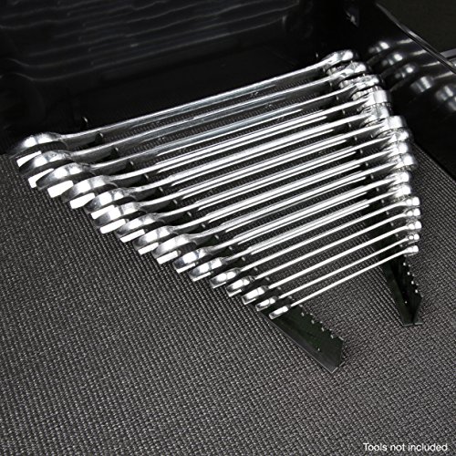 OEMTOOLS 22218 Rail Wrench Organizer, 2Piece, Black Wrench Tray