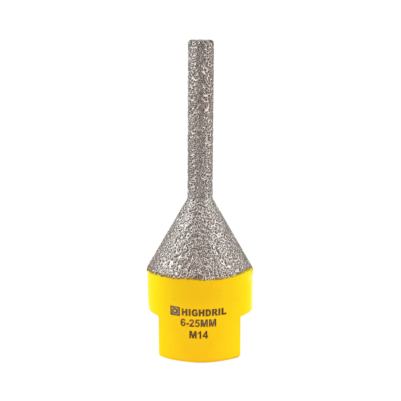 Diamond Beveling Chamfer Milling Bit - HIGHDRIL Diamond Countersink Finger Bit M14 for 6-25mm(1/4"-1") Hole Enlarging Shaping Trimming in Porcelain Ceramic Tile Granite Marble Quartz