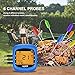 Bluetooth Meat Thermometer, Wireless Digital BBQ Thermometer for Grilling Smart with 6 Stainless Steel Probes Remoted Monitor for Cooking Smoker Kitchen Oven, Support iOS & Android