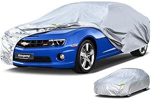 Kaugung 6 Layers Car Cover Custom Fit Chevrolet Chevy Camaro 2010-2024,Waterproof Car Cover All Weather for Automobiles, Sun Rain Dust Snow Protection.