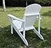 Outsunny Adirondack Outdoor Patio Lounge Chair, White