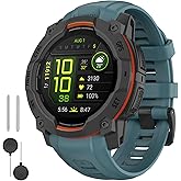 OVERSTEP Watch Band Compatible with Garmin Instinct 3 Solar/Amoled 45mm 22mm Silicone Replacement Strap for Instinct 3 Smartwatches