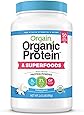 Orgain Organic Plant Based Protein + Superfoods Powder, Vanilla Bean - Vegan, Non Dairy, Lactose Free, No Sugar Added, Gluten Free, Soy Free, Non-GMO, 2.02 lb