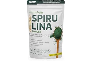 ESSENZEFRUITS New Organic Spirulina Powder 8 oz (226 g) for Immune Support and Antioxidants, Organic. Natural. Non-GMO. Gluten-Free. Nutrient Dense Superfood Supplement