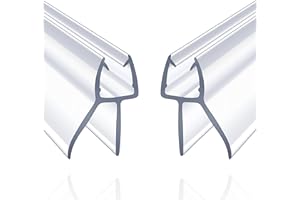ZNCZHZN Shower Door Bottom Seal, 2-Pack Frameless Door Sweep for 3/8" Door - 39" Long Ultra Clear Shower Door Seal Strip, Stop Shower Leaks and Create a Water Barrier(3/8" Door, Long Sweep)