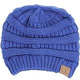 H-6020a-57 Solid Ribbed Beanie - Royal Blue