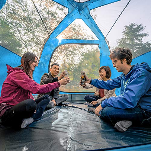 KAZOO Family Camping Tent Large Waterproof Pop Up Tents 4 Person Room