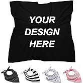 Custom Bandanas for Women Men Personalized Bandana Versatile Scarf Customize Image Logo Text Neck Head Wear