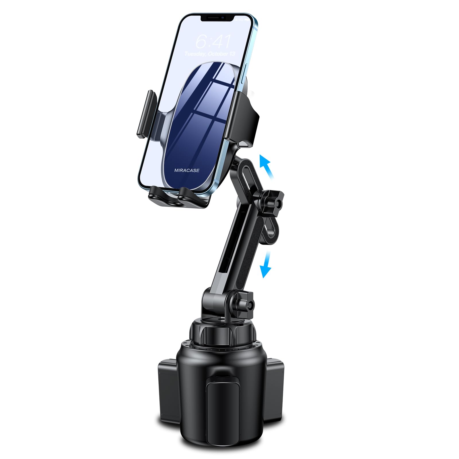 Photo 1 of Miracase Universal Cup Phone Holder for Car, [Upgraded Version] Adjustable Long Neck Car Cup Holder Phone Mount Cradle Friendly Compatible with iPhone Samsung Google and All Smartphones, Blue