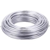 BENECREAT 6 Gauge Aluminum Craft Wire, 52 Feet, Silver | Bendable Aluminum Wire, Metal Sculpting Wire, For Bonsai Trees, Floral, Skeleton Making, Home Decors, Arts Crafts Making