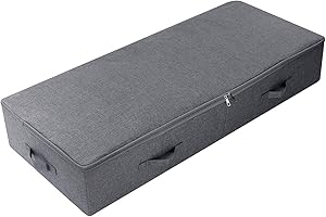 iwill CREATE PRO Underbed Bedding Set Garment Duvet Blanket Shoes Storage Cube Box with Zip Lid,Black Gray