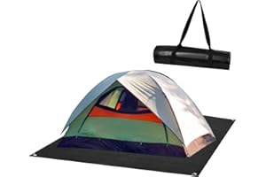 EMSIOK Camping Tent Carpet Mat, Large Picnic Blanket Waterproof Outdoor Camping Rugs Keeps You Warm & Dry Felt Tents Floor Mat with Storage Strap and Stakes for Hiking Lawn Inside Outside Tents, 6.2 X 5 Ft