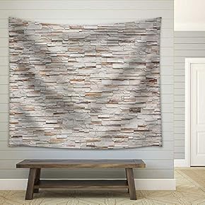 Pattern of Decorative Stone Wall Background - Fabric Wall Tapestry Home Decor - 51x60 inches
