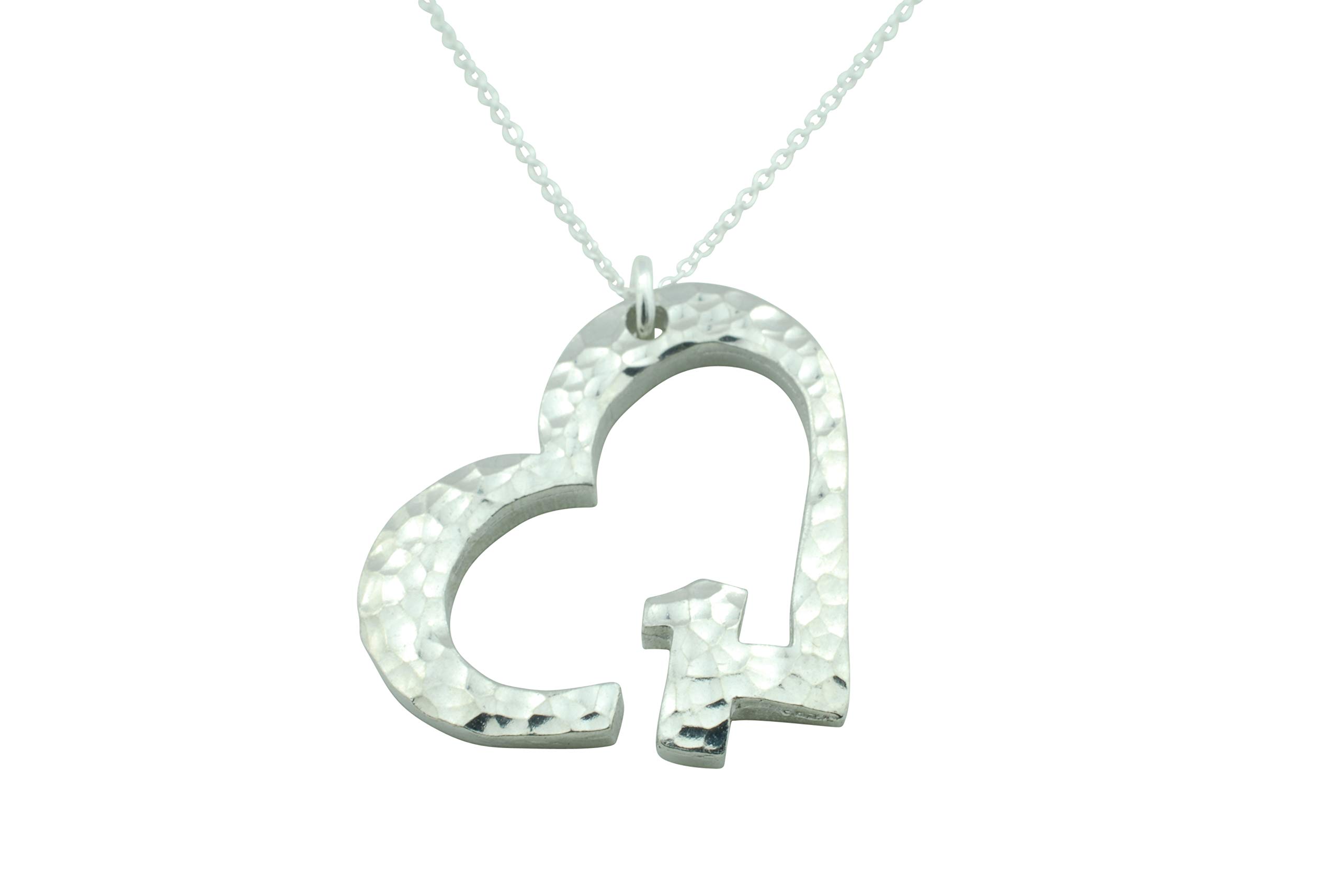 1st Anniversary Beaten Heart Pendant – 1 Year