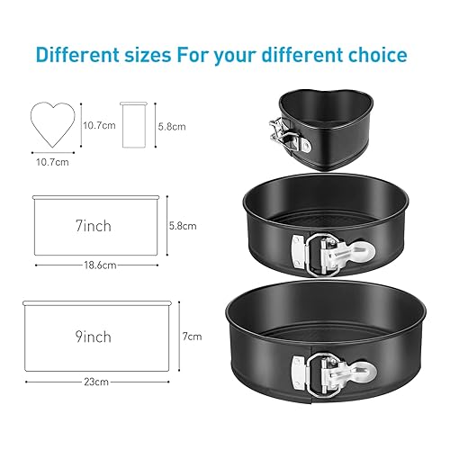 Springform Cake Pan Set, Cake Tin Set Pcs (4