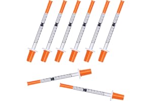 MIXUN 1ml 31G 1/4 Inch Scientific Lab Syringes, Disposable Individual Package, Pack of 25