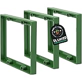 Mint Bucket Brands 3/8" Double Gang Outlet Box Extenders, UL Listed, Electrical Box Extender for Outlets & Switches, Pack of 3