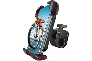 ANCHOM Motorcycle Phone Mount, Bike Phone Holder Handlebar Clamp with Upgraded Double Locked Clip, Motorcycle Accessories Full Protection Compatible with iPhone, Samsung, All Cell Phone