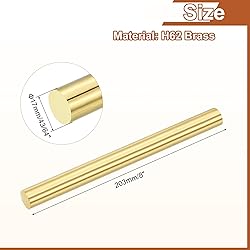 uxcell 1 Pcs 43/64"(17mm) Dia Brass Solid Round