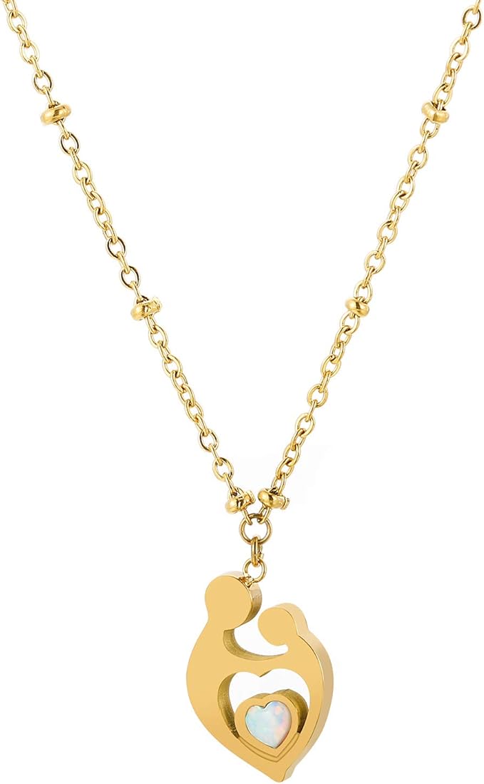 Collar Chapado En Oro 14K Para Mamá – Con Caja De Regalo Y Mensaje Especial, Ideal Para Día De La Madre O Cumpleaños