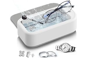 TEBAL Ultrasonic Jewelry Cleaner,40W 48KHz Ultrasonic Ring Cleaner Machine for Family Cleaning, Earrings,Glasses, Jewelry, Rings, Dentures