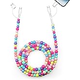 Aolcev 4 in 1 USB C Cable Multi Beaded for iPhone 17 16 15 Charger Cord MFi Certified 4.9FT Fast Charging Cable 66W Chubby USB A Type C iOS Cable Compatible with iPhone 14 Pro Max/Galaxy S25 Colored