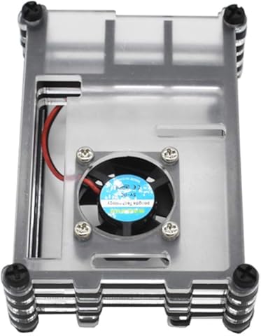 Naliovker Geekteches Raspberry Pi - Caja de AcríLico con Ventilador para Raspberry Pi 4 Modelo B