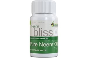 PLANTONIX Neem Bliss (8 Fl Oz) - Pure Neem Oil Concentrate - 100% Cold Pressed Neem Oil - All-Natural Neem Oil Concentrate - Pure Neem Oil Extract - Neem Oil for Skin, Hair, & Nails