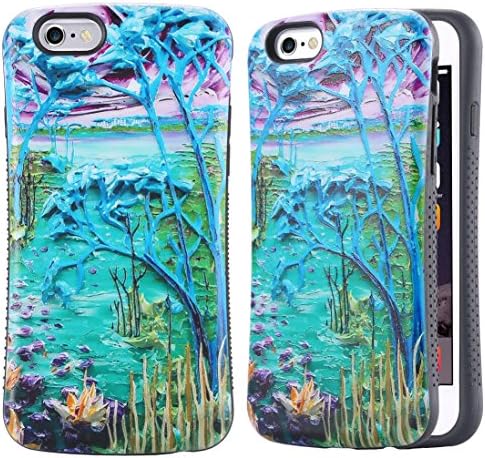 iPhone 6S Plus Case / iPhone 6 Plus Case, Nature Painting, Tough Shield [Drop Protection] Soft Interior [Scratch Resistant] Perfect-Fit [Shock Absorbing] [Non-Slip] Hybrid Hard Armor Case, - 6189i9