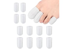 12Pcs 3 sizes Gel Toe Protectors Breathable, Blister Toe Caps with Holes, Reusable Toe Covers Women Men for Hammer Toes, Toe 