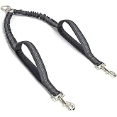 Mycicy Dual Dog Leash Coupler Double Control Padded Handle for 2 Large Dogs | Heavy Duty No Tangle Reflective Splitter Dog Leash Extension, for Medium Large Dogs Walking
